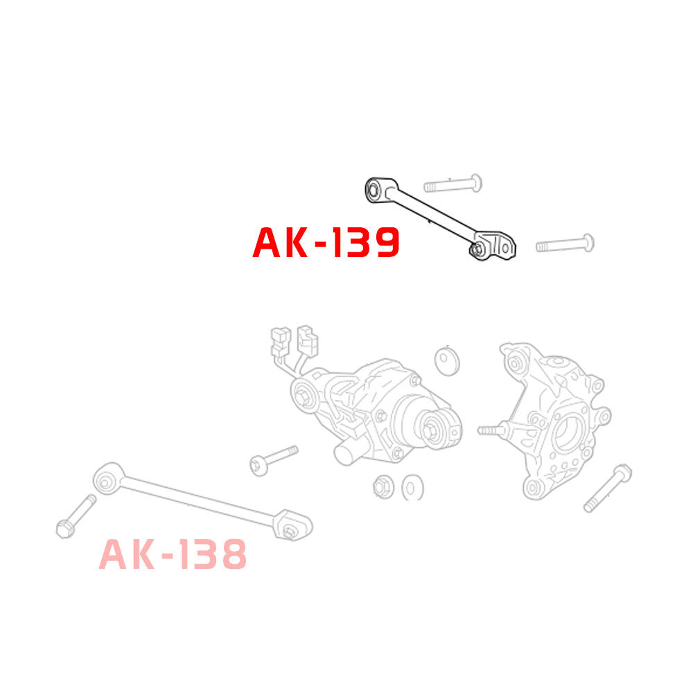 Godspeed Acura TLX (UB1/UB2/UB3) 2015-20 Adjustable Rear Camber Arms With Spherical Bearings