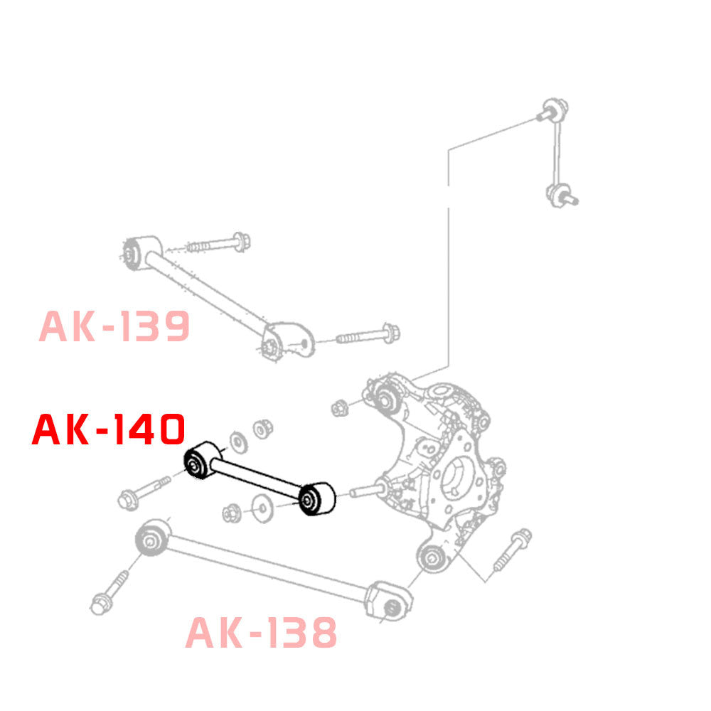 Godspeed Honda Accord (CP/CS/CT/CR) 2008-17 Adjustable Rear Arms With Spherical Bearings