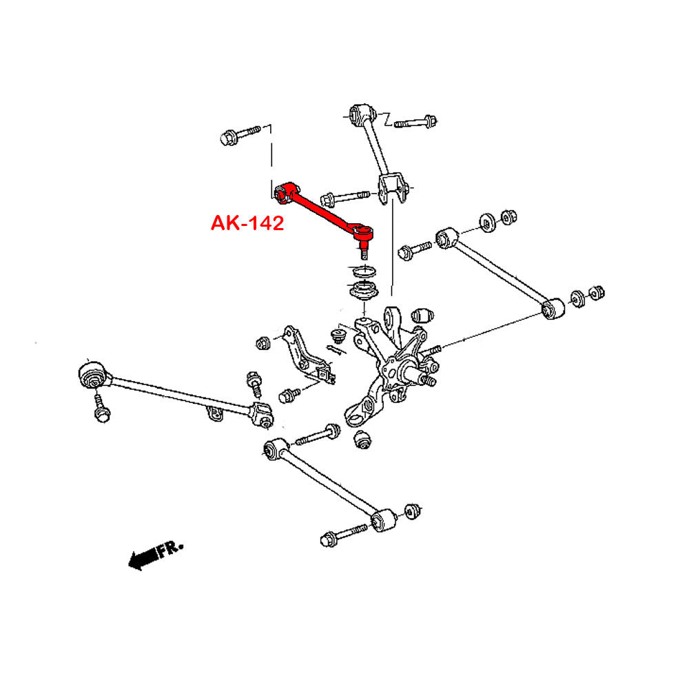 Godspeed Honda Accord (CM) 2003-07 Adjustable Rear Camber Arms With Spherical Bearings And Ball Joints