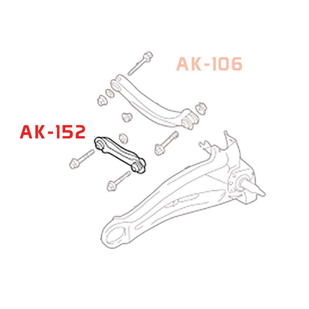 Godspeed Mitsubishi Lancer (CS6A/CS7A) 2002-06 Adjustable Rear Arms With Spherical Bearings