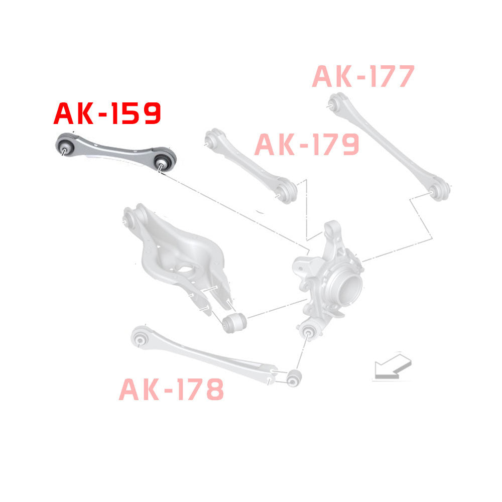 Godspeed BMW 3-Series (F30/F31/F34) 2012-19 Adjustable Rear Arms With Spherical Bearings