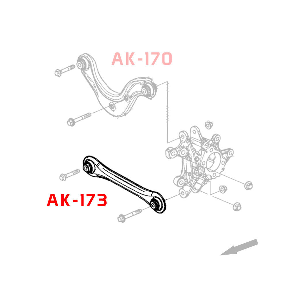 Godspeed Honda Civic (FC/FK) 2016-21 Adjustable Rear Arms With Spherical Bearings