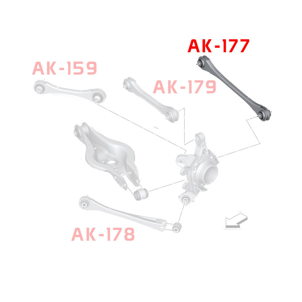 Godspeed BMW 2-Series (F22/F23) Adjustable Rear Arms With Spherical Bearings