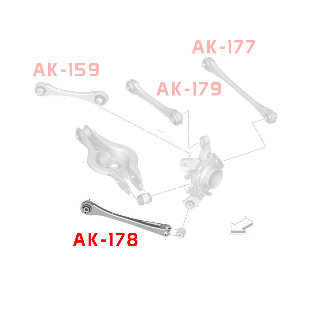 Godspeed BMW 2-Series (F22/F23) Adjustable Rear Arms With Spherical Bearings