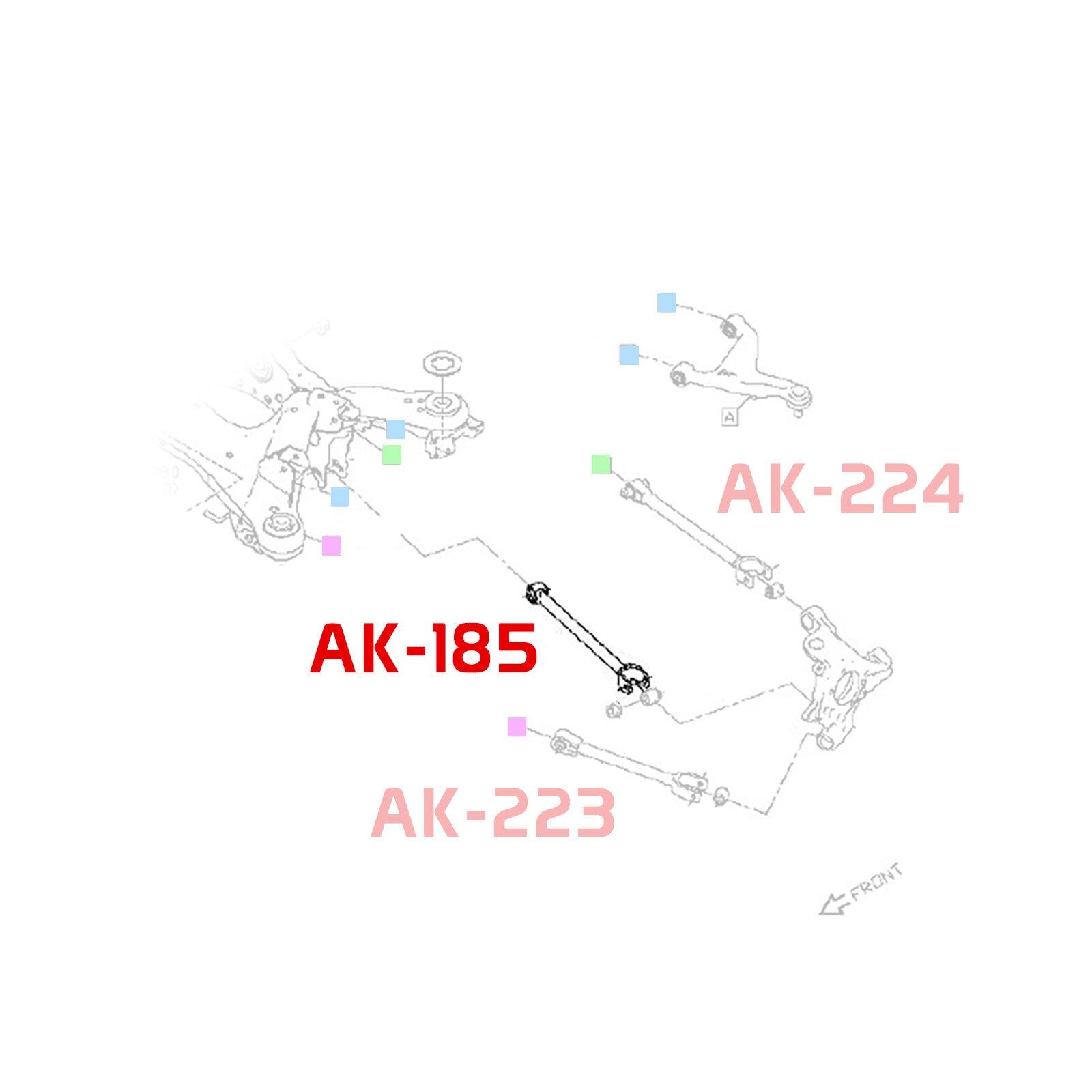 Godspeed Infiniti Q70 (Y51) 2014-19 Adjustable Rear Lower Camber Arms With Spherical Bearings