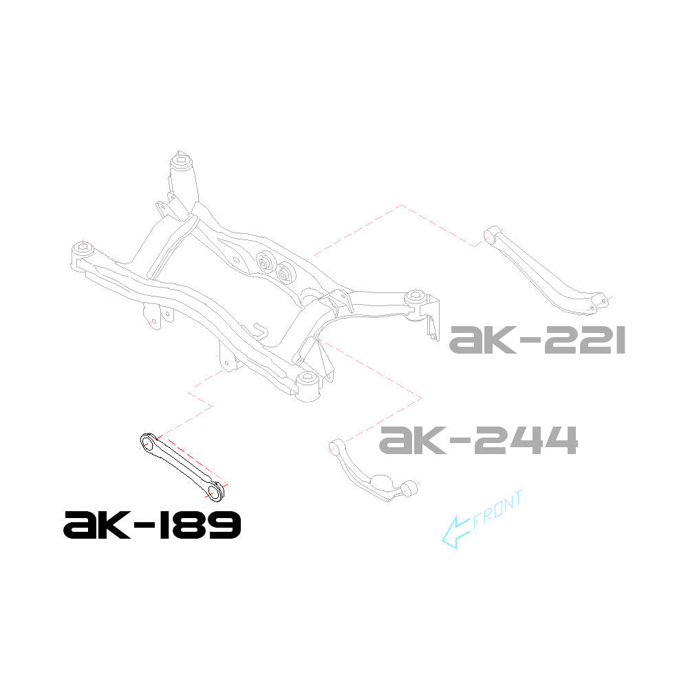 Godspeed Subaru Legacy (BE/BH) 2000-03 Adjustable Rear Arms With Spherical Bearings