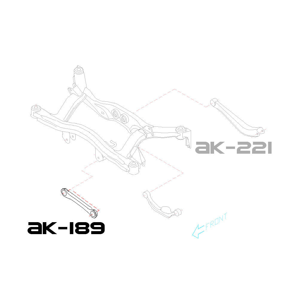 Godspeed Subaru Baja (BT) 2003-06 Adjustable Rear Arms With Spherical Bearings