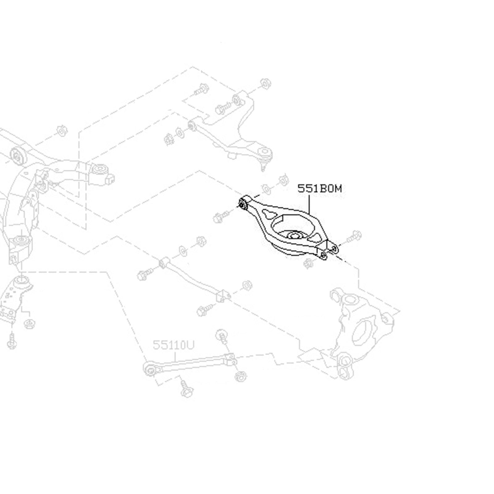 Godspeed Nissan 350Z (Z33) Adjustable Rear Arms With Spherical Bearings