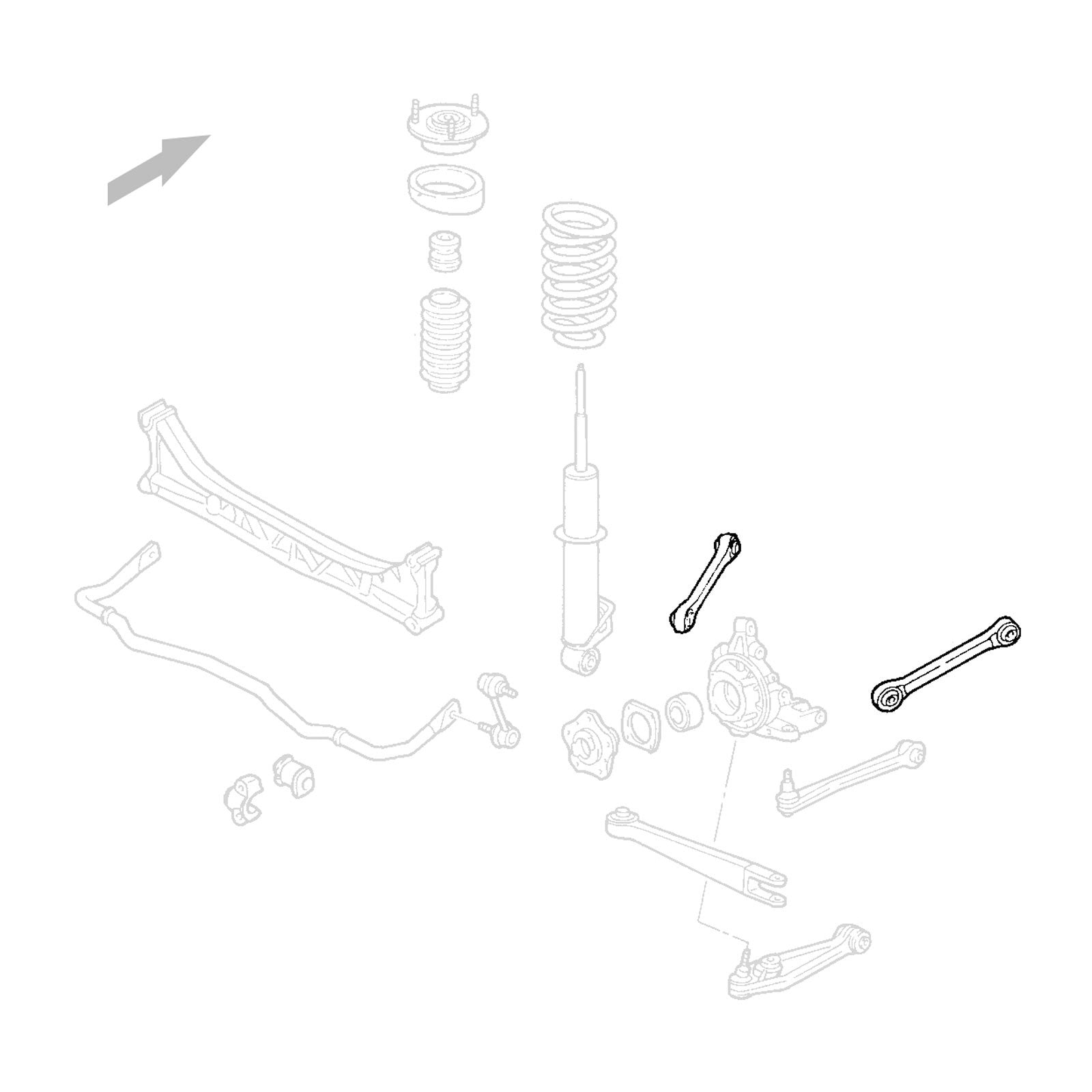 Godspeed Porsche 911 (996) 1998-05 Adjustable Arms With Ball Joints And Spherical Bearings