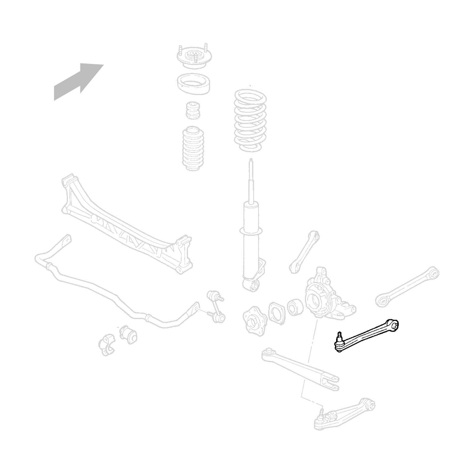 Godspeed Porsche Boxster (986) Adjustable Arms With Spherical Bearings