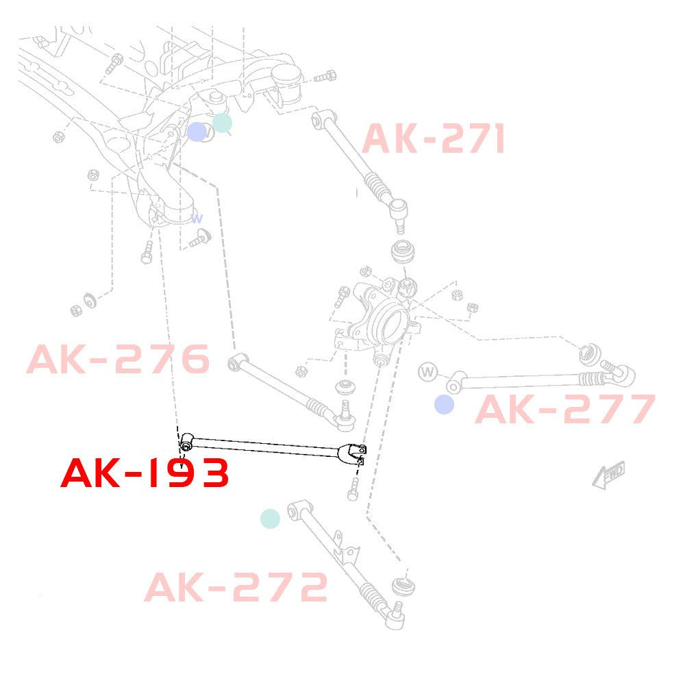 Godspeed Mazda RX-8 (FE) 2004-11 Adjustable Front/Rear Arms With Spherical Bearings