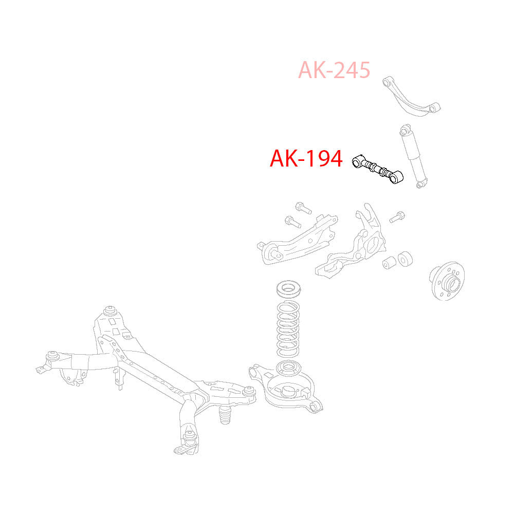 Godspeed Mazda6 (GH) 2009-13 Adjustable Rear Arms With Spherical Bearings