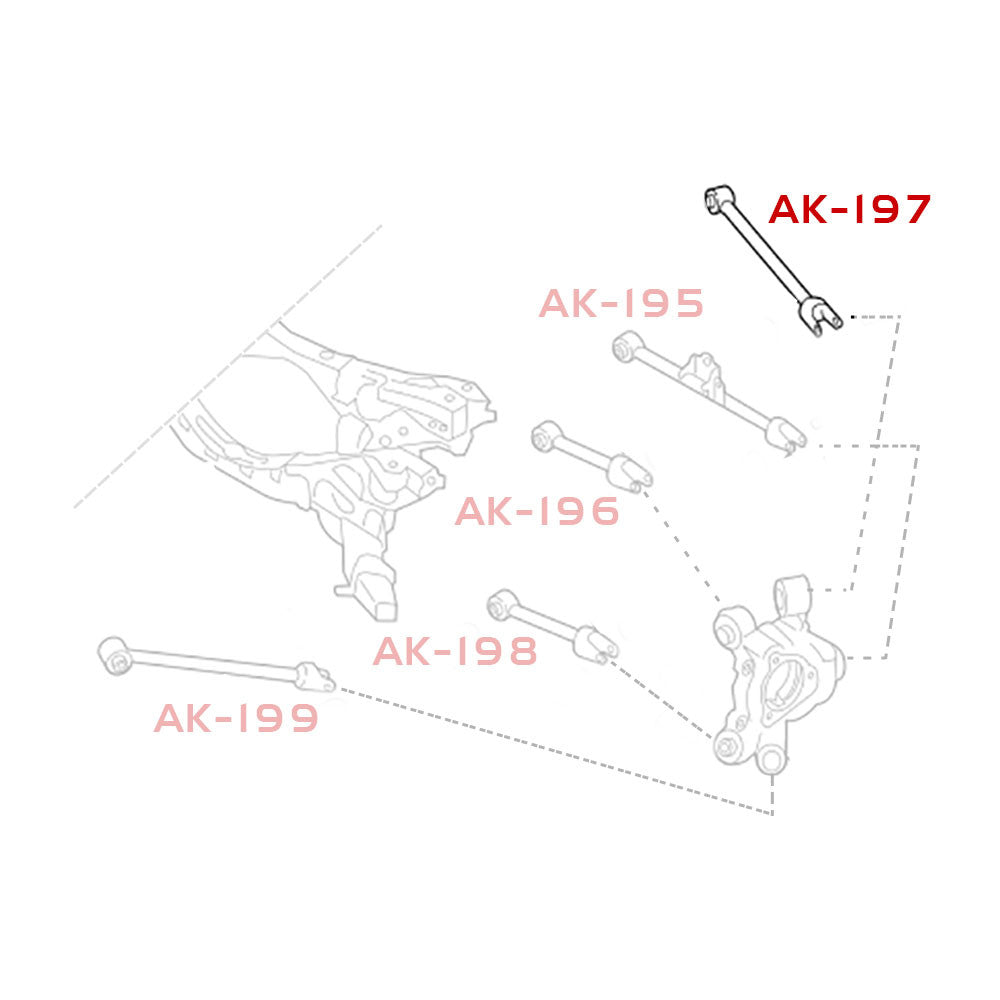 Godspeed Fiat 124 Spider (Type 348) 2017-20 Adjustable Rear Arms/Rods With Spherical Bearings