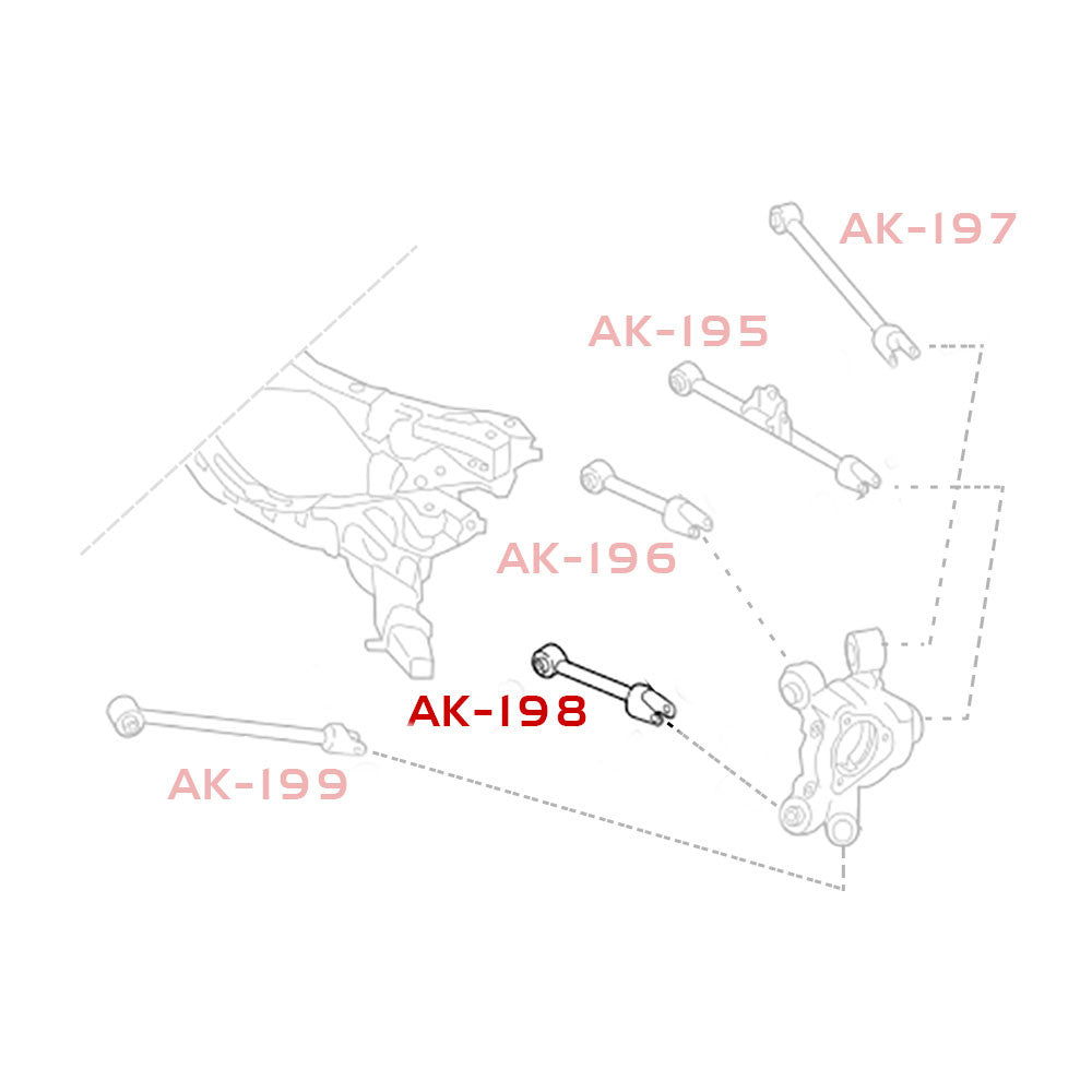 Godspeed Fiat 124 Spider (Type 348) 2017-20 Adjustable Rear Arms/Rods With Spherical Bearings