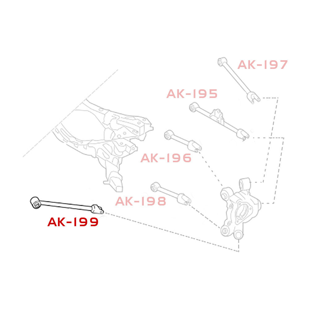 Godspeed Fiat 124 Spider (Type 348) 2017-20 Adjustable Rear Arms/Rods With Spherical Bearings