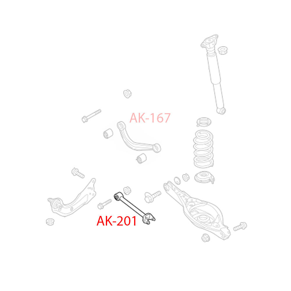 Godspeed Mazda3 (BM/BN) 2014-18 Adjustable Rear Arms With Spherical Bearings