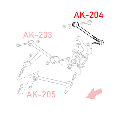 Godspeed Toyota MR2 Spyder (ZW30) 2000-05 Adjustable Rear Traction Rods With Ball Joints