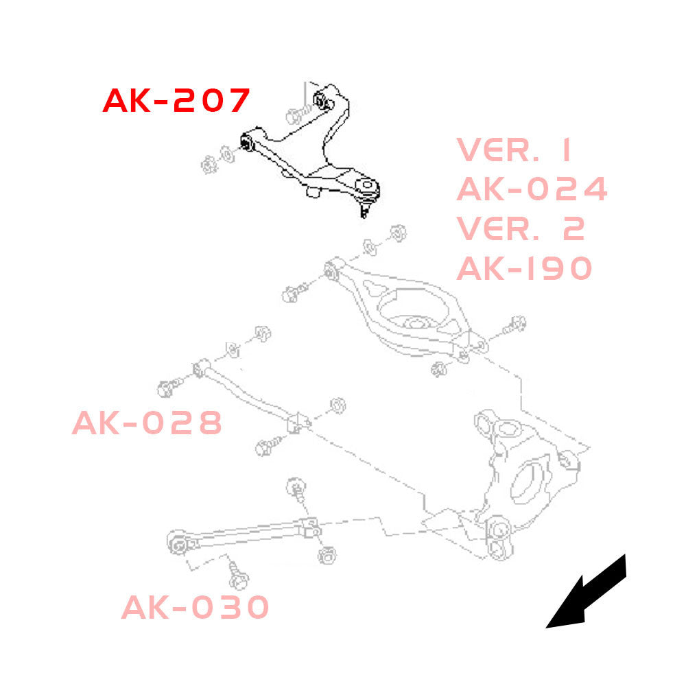 Godspeed Inifniti G35 (V35) Coupe/Sedan Adjustable Rear Upper Camber Arms With Spherical Bearings (GEN 2)