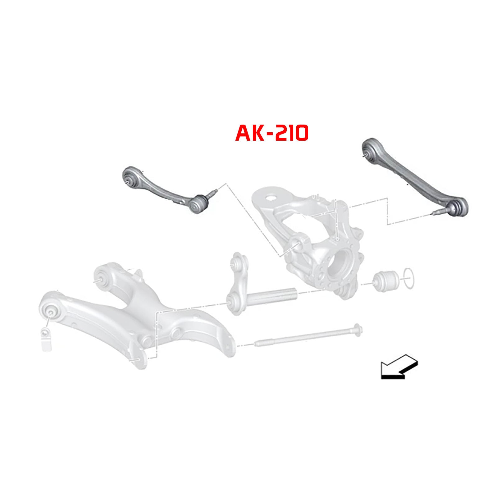 Godspeed BMW X5 (E70) 2007-13 Adjustable Rear Camber And Toe Kit With Spherical Bearings