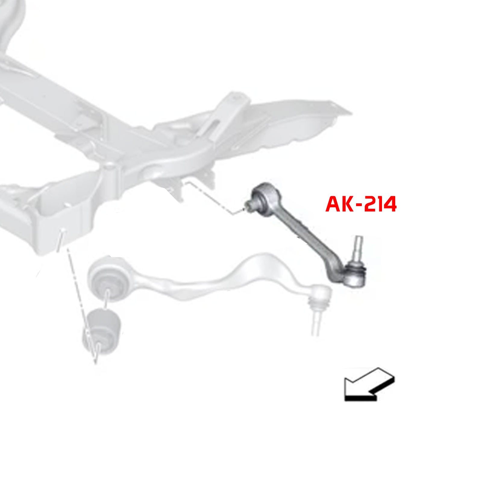 Godspeed BMW 3-Series RWD (E90/E91/E92/E93) 2006-11 Adjustable Camber Front Lower Arms With Spherical Bearings