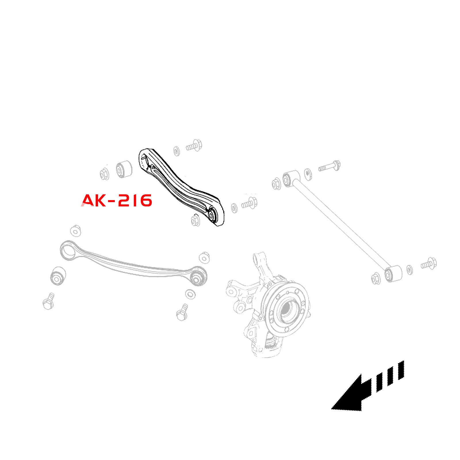 Godspeed Mercedes-Benz ML-Class (W166) 2012-15 Adjustable Camber Rear Upper Arms With Spherical Bearing