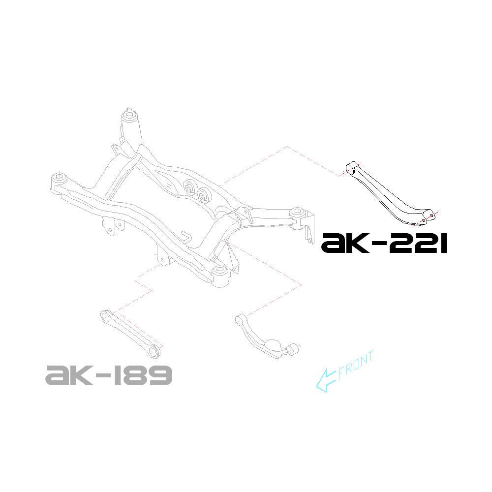 Godspeed Subaru Baja (BT) 2003-06 Adjustable Rear Arms With Spherical Bearings