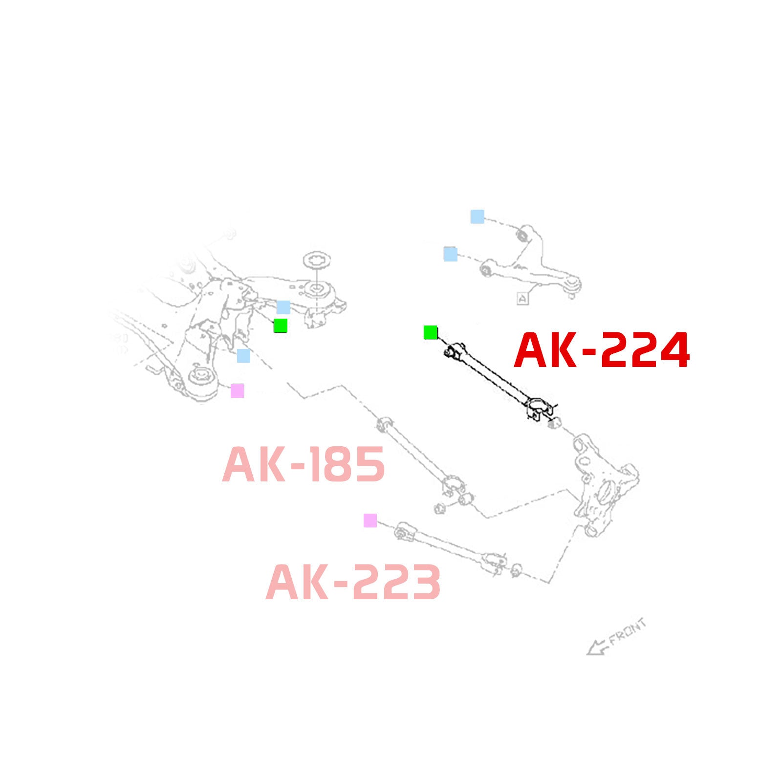 Godspeed Infiniti Q70/Q70L (Y51) 2014-19 Adjustable Rear Traction Arms With Spherical Bearings