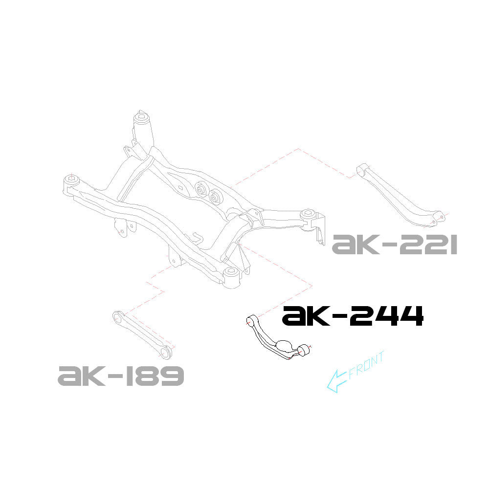 Godspeed Subaru Legacy (BE/BH) 2000-03 Adjustable Rear Arms With Spherical Bearings