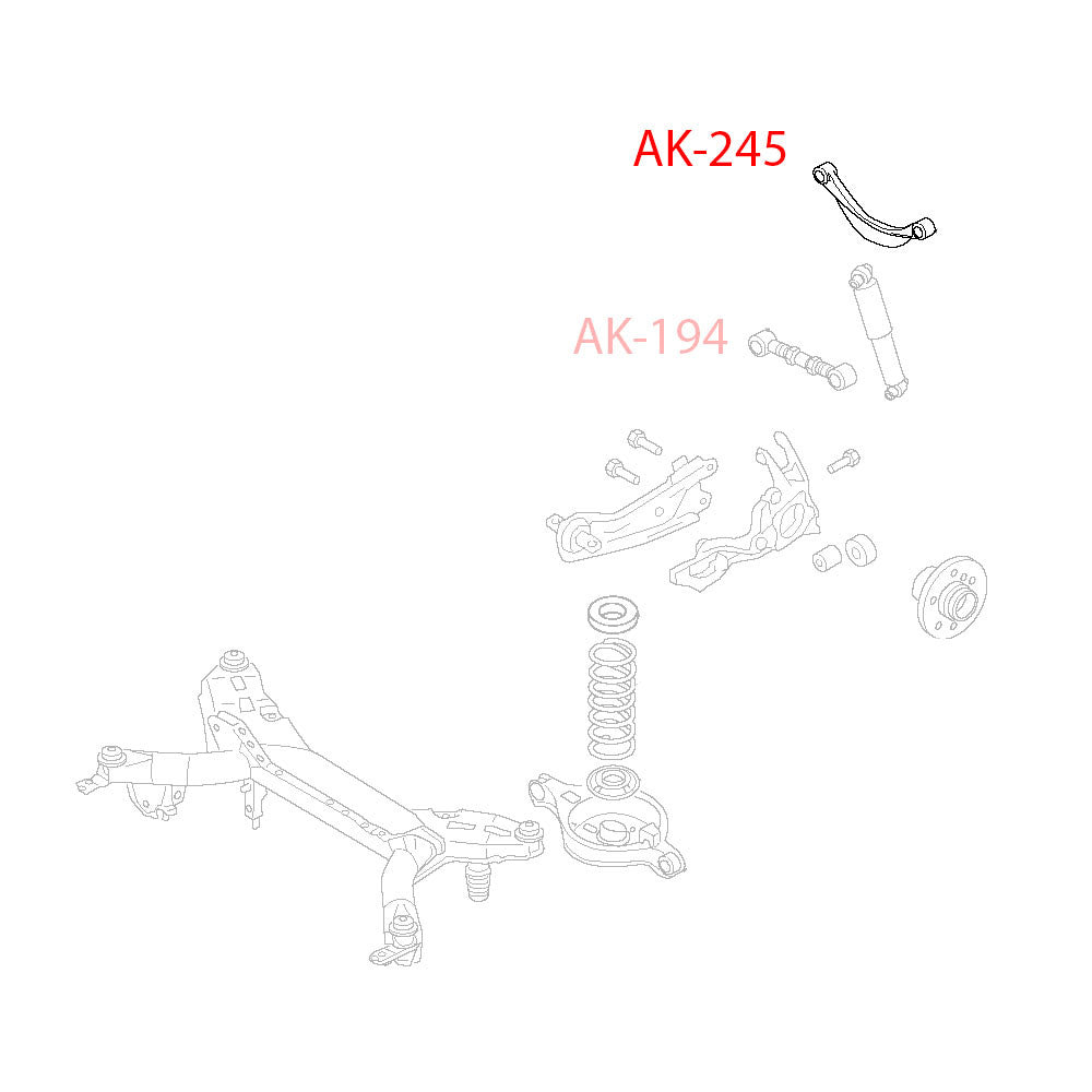 Godspeed Mazda6 (GH) 2009-13 Adjustable Rear Arms With Spherical Bearings