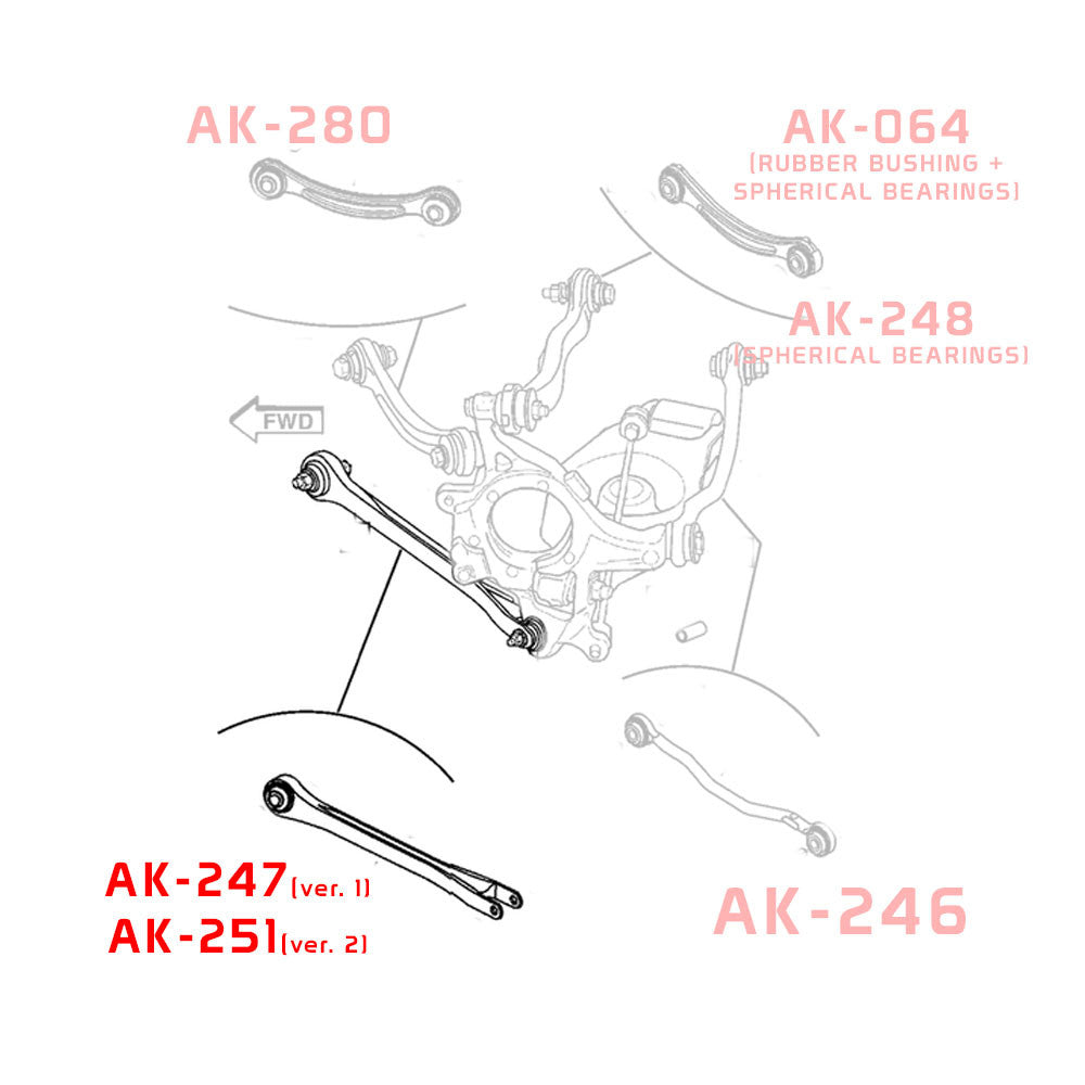 Godspeed Dodge Magnum (LX) 2005-08 Adjustable Arms With Spherical Bearings