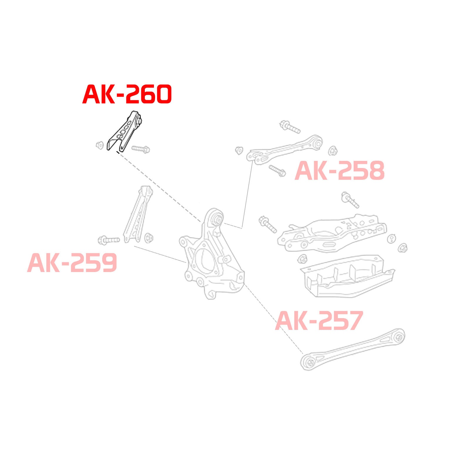 Godspeed Cadillac CTS 2014-19 Adjustable Rear Arms With Spherical Bearings