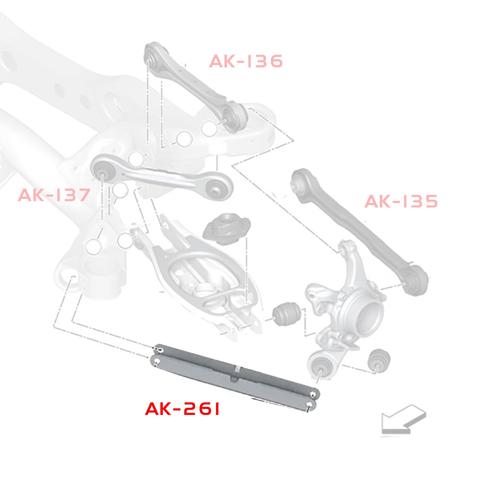 Godspeed BMW 3-Series (E90/E91/E92/E93) 2006-11 Adjustable Trailing Arms