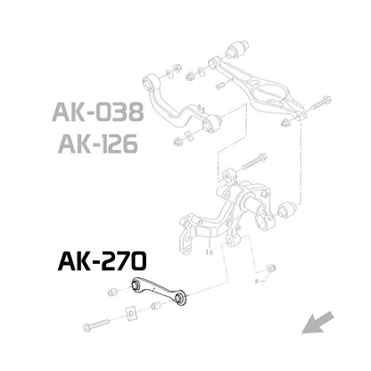 Godspeed Volkswagen Beetle (A6) Adjustable Rear Arms With Spherical Bearings