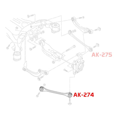 Godspeed Audi A4/A4 Quattro/S4 (B9/8W) 2016-23 Adjustable Rear Forward Toe Arms With Spherical Bearings