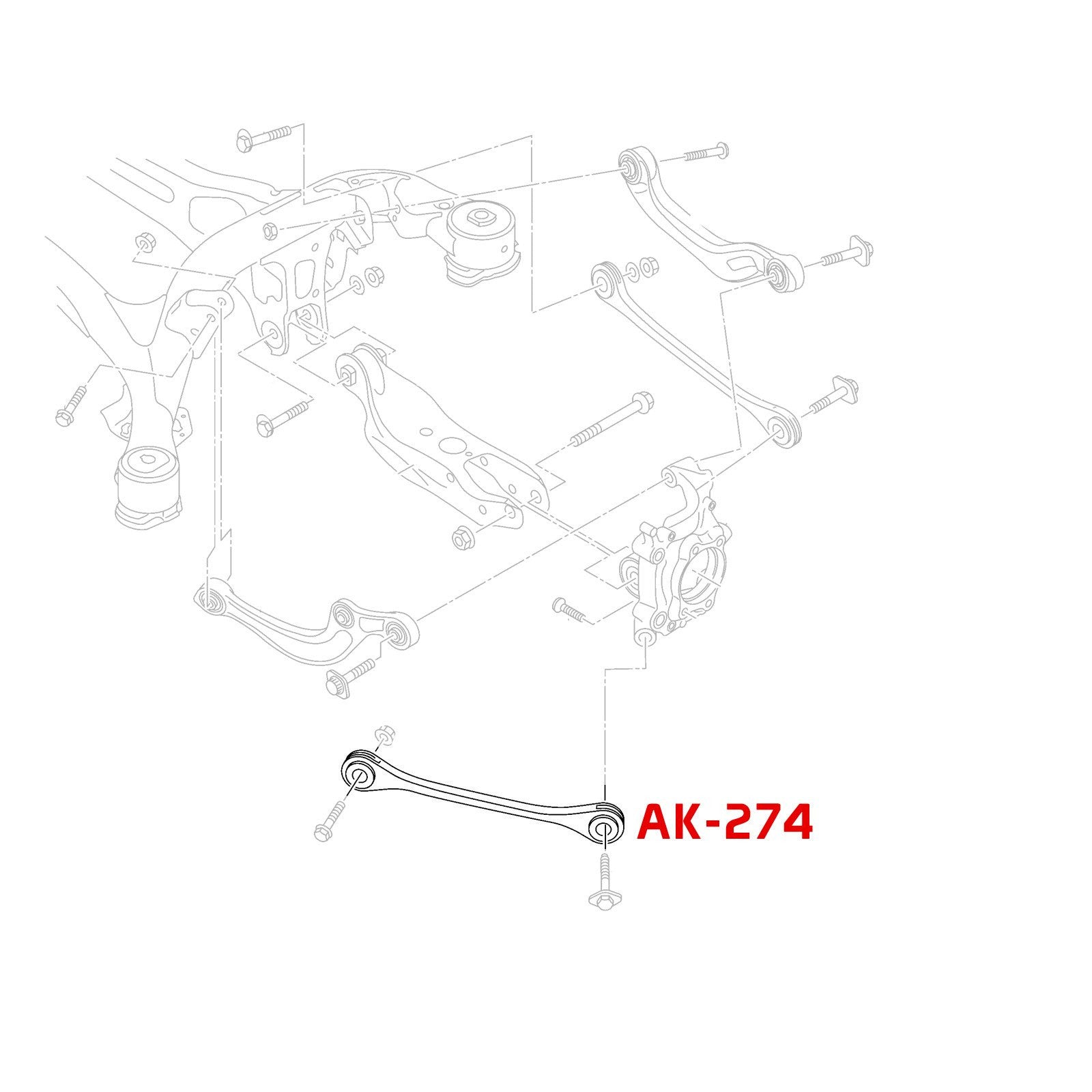 Godspeed Audi Q7 (4M) 2017-24 Adjustable Rear Forward Toe Arms With Spherical Bearings