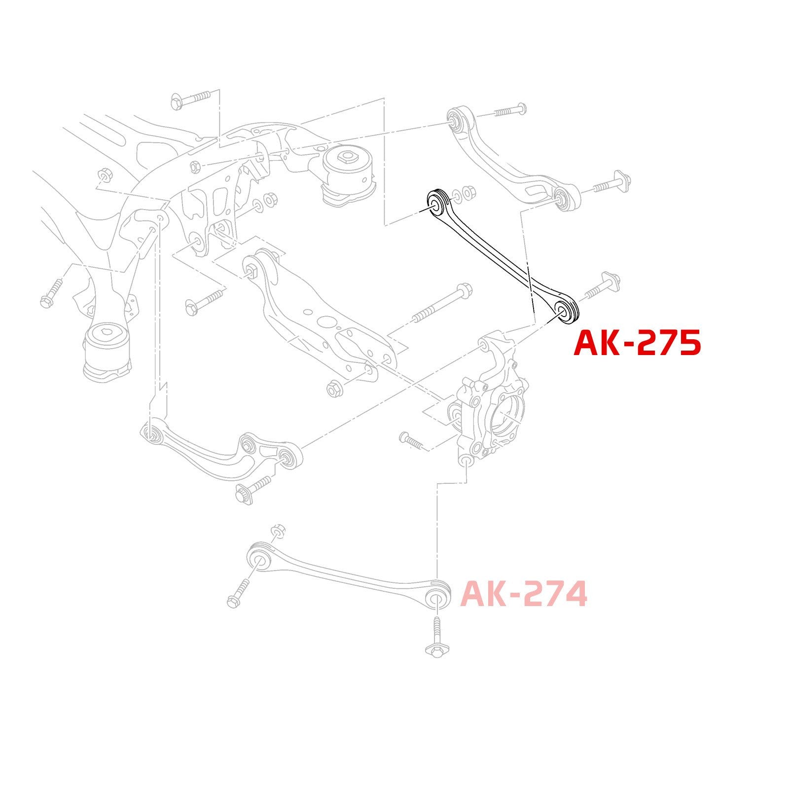 Godspeed Audi A4/A4 Quattro/A4 Allroad/S4 (B9/8W) 2016-23 Adjustable Rear Lateral Arms With Spherical Bearings