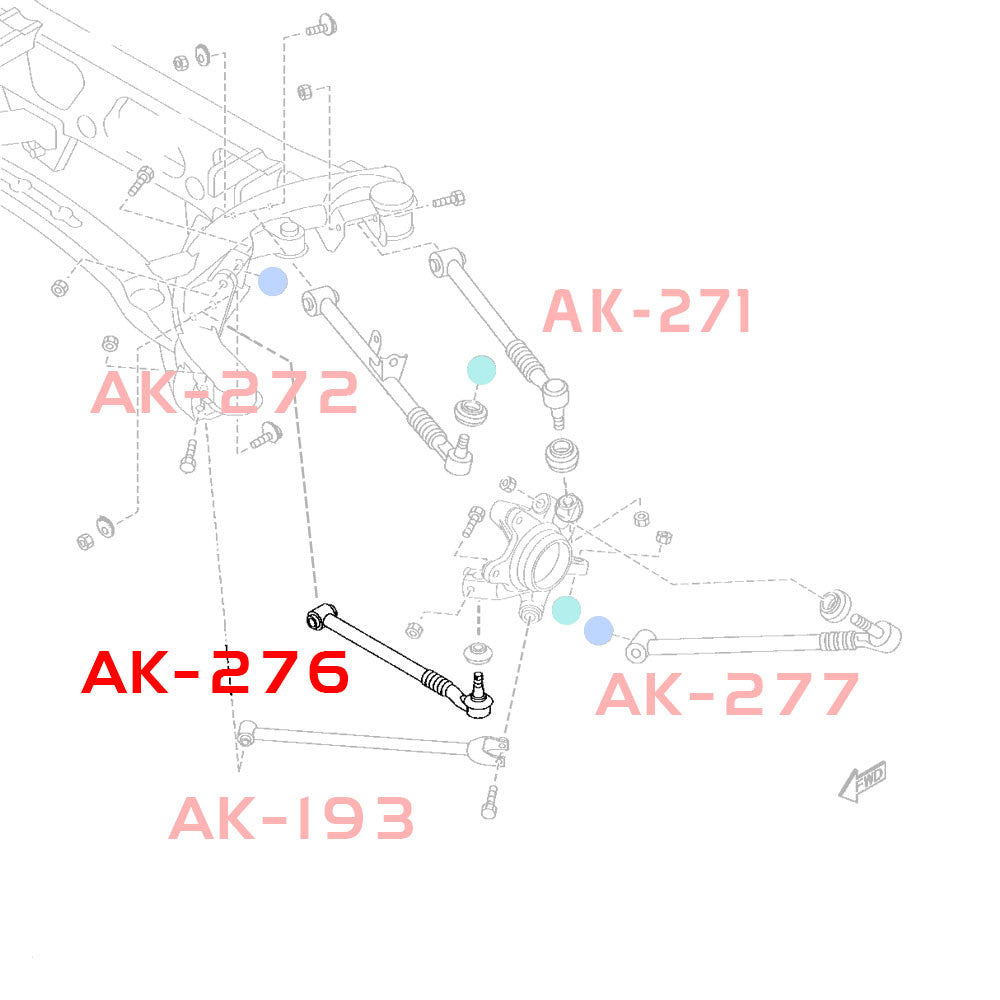 Godspeed Mazda MX-5 Miata (NC) 2006-15 Adjustable Rear Arms With Spherical Bearings