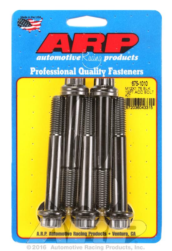 ARP Metric 12pt Bolt 5pc Black Oxide M12 x 1.75 x 90 Wrenching: 14mm
