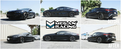 Megan Racing Coilover Kit RWD for BMW 8-Series G15 Coupe 2019+ – Euro I Series, Full Length Adjustable, Monotube, 30-click Damping – MR-CDK-BG15-EU