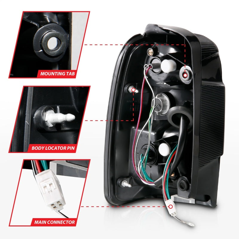 Anzo 2001-2002 Toyota 4 Runner LED Tail lights Red/Clear 311070 Photo - Unmounted