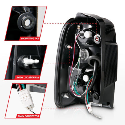 Anzo 2001-2002 Toyota 4 Runner LED Tail lights Red/Clear 311070 Photo - Unmounted