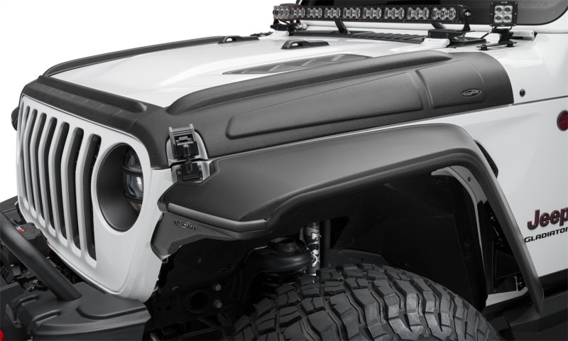 Bushwacker 07-18 Jeep Wrangler JK/JKU Trail Armor Hood Armor (3pc Set) - Tex. Black 14129 14129 Photo - Primary
