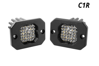 Diode Dynamics Stage Series C1R - White Flood Flush Mount LED Pod (Pair) DD7427P DD7427P Photo - Primary