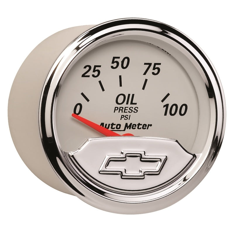 Autometer Chevy Vintage Bowtie 2-1/16in 0-100PSI Electronic Oil Pressure Gauge 1327-00408 1327-00408 User 3