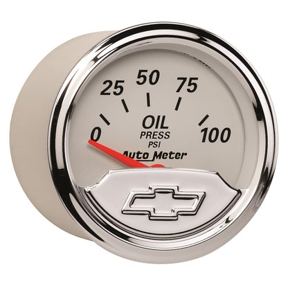 Autometer Chevy Vintage Bowtie 2-1/16in 0-100PSI Electronic Oil Pressure Gauge 1327-00408 1327-00408 User 3