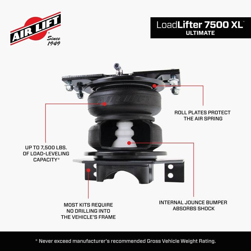 AIRLIFT LoadLifter 7500XL for 11-17 GM 2500/3500 57538 Features and Benefits