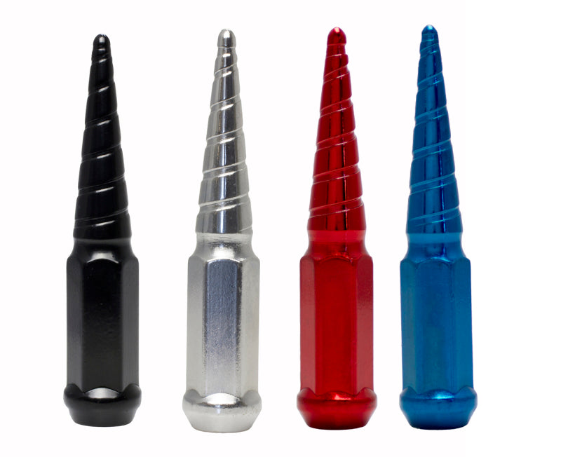 Wheel Mate Twisted Spiked Lug Nuts Set of 24 - Red M14x1.50 35413PR 35413PR Photo - Primary