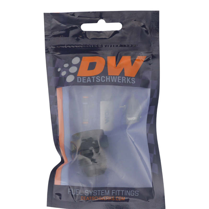 DeatschWerks 6AN Female Flare to 10AN Male Flare Expander - Anodized Matte Black 6-02-0221-B 6-02-0221-B Photo - lifestyle view