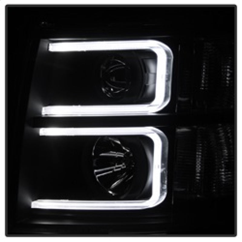 SPYDER Xtune Chevy Silverado 1500/2500/3500 07-13 Projector Headlights Black PRO-JH-CS07-LED-BK 9027796 9027796 Photo - Unmounted