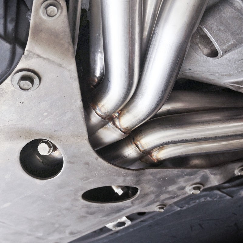 Stainless Works 2014-18 Corvette 6.2L Headers 2in Primaries w/ High-Flow Cats X-Pipe C72CAT C72CAT Photo - Mounted